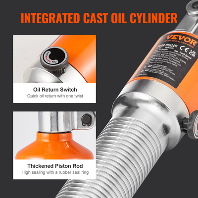 VEVOR Hydraulic Gear Puller, 5 Ton Max Capacity Wheel Bearing Pulling Separator, 2 ή 3 Jaws Puller, Κάθετα και Οριζόντια, 8&quot; Υδραυλικό εξολκέα σιαγόνων με θήκη για έλξη πλήμνων