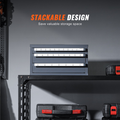 Ντουλάπι δοσομετρητή τρυπανιών VEVOR, ντουλάπι οργάνωσης τρυπανιού τριών συρταριών για το Α έως το Ω, ντουλάπι οργάνωσης δοσομετρητή τρυπανιών από χάλυβα με ετικέτες, δοσομετρητής τρυπανιών με δυνατότητα στοίβαξης για αποθήκευση τρυπανιών