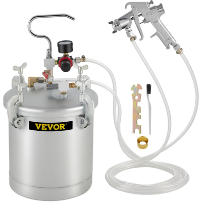 VEVOR Commercial Paint Pressure Tank 2,5 Galllons Pressure Pot Tank 10L Pressure Paint Pot Feed Spray Spray 1,5mm Nozzle Paint Spray for 10L Painting