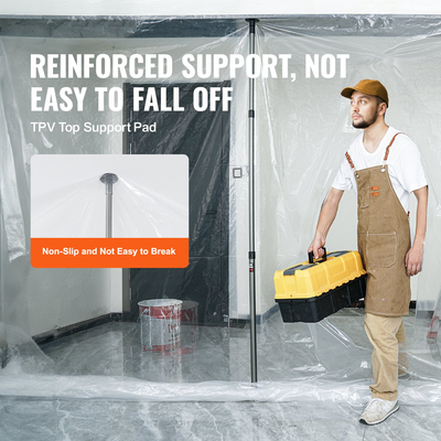 VEVOR Dust Barrier Poles 12 Ft with 4 Telescoping Poles Dust Barrier Poles