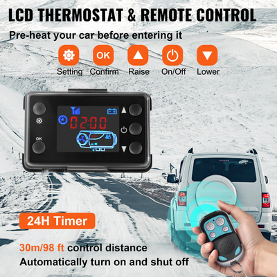 Θερμαντήρας χώρων στάθμευσης με την οθόνη Θερμαντήρας χώρων στάθμευσης θερμαντήρων αέρα με τον σιγαστή για το ρυμουλκό αυτοκινήτων σκαφών φορτηγών