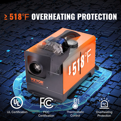 VEVOR Diesel Air Heater All-in-one 12V 5KW Bluetooth App LCD για Αυτοκίνητο RV σε εσωτερικούς χώρους