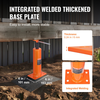 VEVOR Ρυθμιζόμενος ανελκυστήρας δαπέδου Jack Post House Ισοπεδωτικός ανελκυστήρας 12&quot;-16&quot; Ύψος