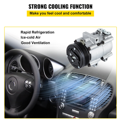 VEVOR CO 101290C (4L3Z19703AB) Συμπιεστής εναλλασσόμενου ρεύματος κλιματιστικού γενικής χρήσης για 93-07 Ford Lincoln Mercury Thunderbird F150 4.2L 4.6L 5.4L 6.8L FS10 A/C Compressor Assembly 57629 57622