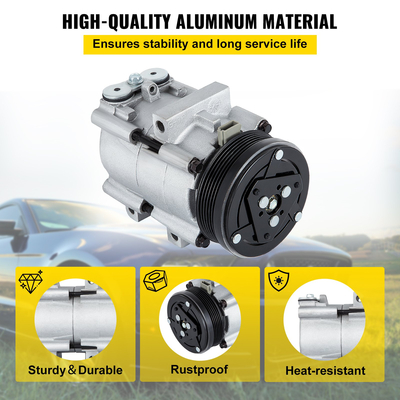 VEVOR CO 101290C (4L3Z19703AB) Συμπιεστής εναλλασσόμενου ρεύματος κλιματιστικού γενικής χρήσης για 93-07 Ford Lincoln Mercury Thunderbird F150 4.2L 4.6L 5.4L 6.8L FS10 A/C Compressor Assembly 57629 57622