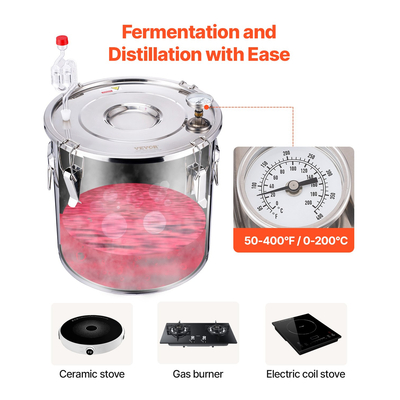 VEVOR Moonshine Still Water Alcohol Distiller 8Gal με βαρέλι Thumper &amp; αντλία νερού 8W