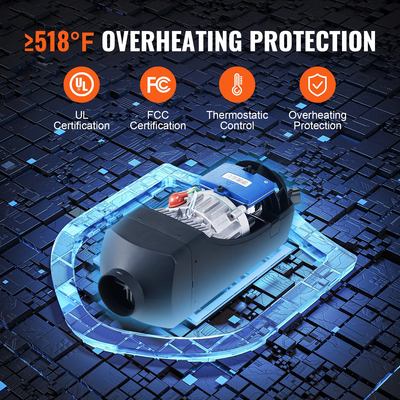 VEVOR Diesel Air Heater 12V 8KW Εφαρμογή Bluetooth Οθόνη LCD για Αυτοκίνητο Bus RV Indoors