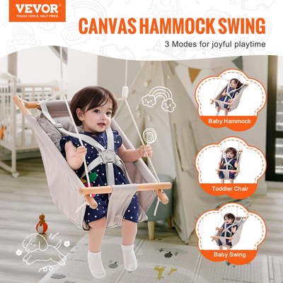 VEVOR Canvas Hammock Swing 3 Mode Baby Swing 5 σημείων λουρί για εσωτερικούς χώρους για εξωτερικούς χώρους