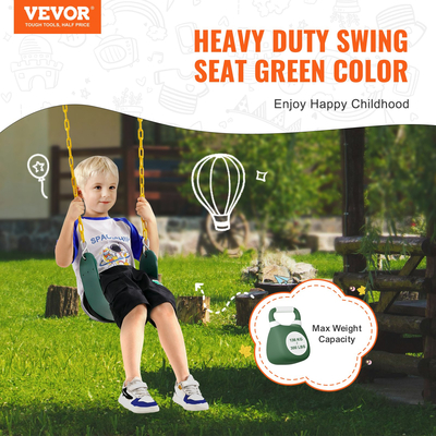 VEVOR 2-pack Swing καθίσματα Swings Αντικατάσταση για σετ κούνιας εξωτερικού χώρου Αλυσίδα 66 ιντσών