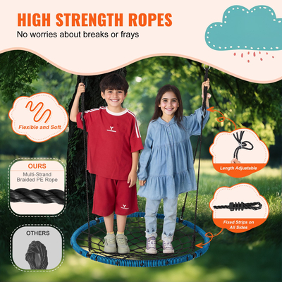 VEVOR Spider Web Saucer Swing 40 ιντσών στρογγυλές κούνιες για παιδιά εξωτερικού χώρου 750 λίβρες
