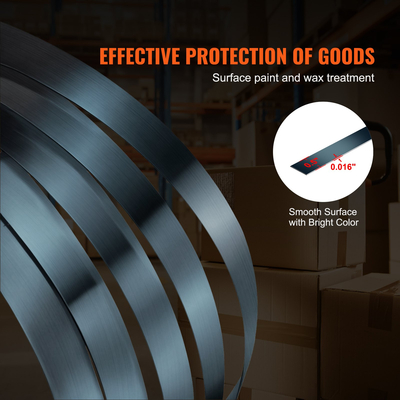 VEVOR Packaging Steel Strapping Roll 1/2&quot; x 0,016&quot; x 330&#039; Banding Strap 1100 lbs