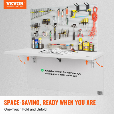 VEVOR Επιτοίχιο Επιπλωτό Πτυσσόμενο Επιτραπέζιο Γραφείο Φορητού υπολογιστή σπιτιού 39,37x19,69 in