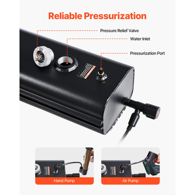 VEVOR 4.5 Gal Roof Rack Tank Water Φορητή δεξαμενή νερού με πάνελ προστασίας από πιτσίλισμα