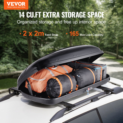 VEVOR Rooftop Carrier 14 Cubic Feet Luggage Storage Box ABS για αυτοκίνητα SUV