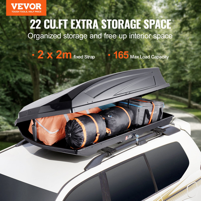 VEVOR Rooftop Cargo Carrier 22 Cubic Feet Luggage Storage Box ABS για αυτοκίνητα SUV