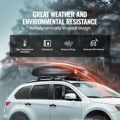 VEVOR Rooftop Carrier 8 Cubic Feet Αποσκευή Αποσκευών ABS για αυτοκίνητα SUV