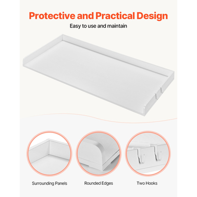 VEVOR Πλυντήριο Στεγνωτήριο Πάγκος 54" x 27" Ξύλινο Πλυντήριο και Στεγνωτήριο Πάνω Λευκό