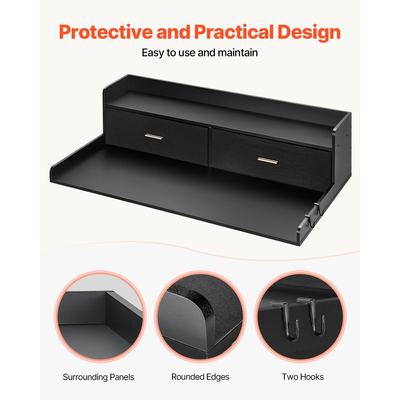 Κάλυμμα πάγκου πλυντηρίου ρούχων VEVOR 54x27&quot; με 2 συρτάρια &amp; ράφι