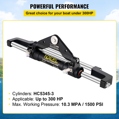 VEVOR Hydraulic Steering Cylinder 300HP, Hydraulic Steering Mount Hydraulic Outboard Marine Steering Kit Χωρίς υδραυλικό σωλήνα και τιμόνι για εξωλέμβια Σύστημα διεύθυνσης σκάφους