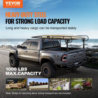 Σχάρα φορτηγών VEVOR Pick up Ladder Rack 1000lbs Χωρητικότητα 43,3&quot;-63&quot; Πλάτος για ξυλεία