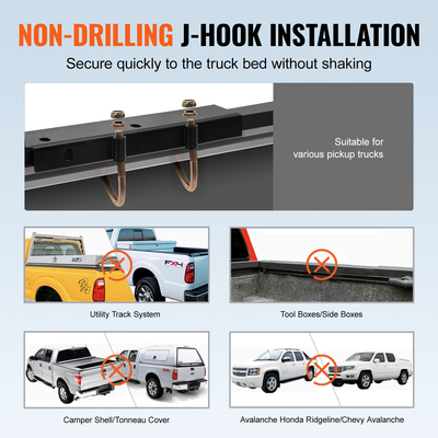 Σχάρα φορτηγών VEVOR Pick up Ladder Rack 1000lbs Χωρητικότητα 43,3&quot;-63&quot; Πλάτος για ξυλεία