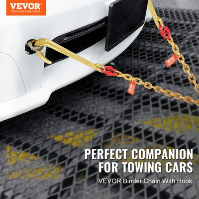 VEVOR 5/16&quot; x 2&#039; G80 Αλυσίδα ρυμούλκησης J Hook V-Chain Bridle Grab Hook Wrecker 10800 lbs