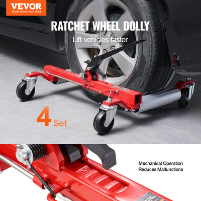VEVOR Wheel Dolly Heavy Duty Vehicle Positioning Tire Car Lifter 1500Lbs 4 Pack