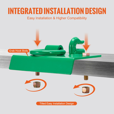 VEVOR 5/16&quot; Tractor Bucket Hooks Grade 70 Steel Grab Hooks 12.000 lbs for RV UTV