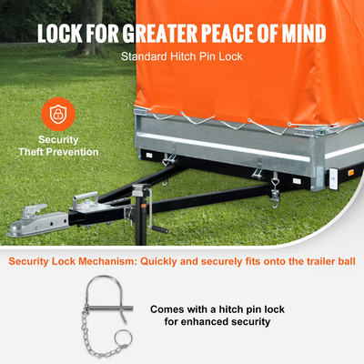 Ευθύς σύνδεσμος ρυμουλκούμενου VEVOR, για σφαίρα κοτσαδόρου 2 ιντσών, κανάλι 2 ιντσών, χωρητικότητα 3500 λίβρες, σύνδεσμος γλώσσας ρυμουλκούμενου βαρέως τύπου, Ιδανικός για ρυμούλκηση Station Wagon, Pickup Trucks, SUV, Ψευδάργυρη επιφάνεια