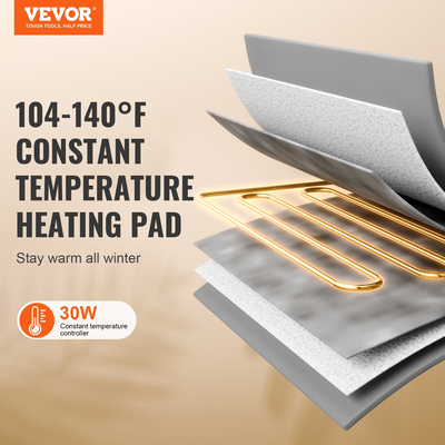 VEVOR Θερμαινόμενο Σπίτι για Γάτες Πτυσσόμενο Καταφύγιο Γάτας με Θερμαινόμενο Μαξιλάρι Πράσινο Μεγάλο