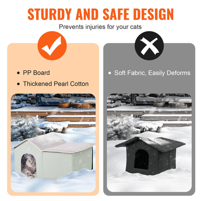 VEVOR Θερμαινόμενο Σπίτι για Γάτες Πτυσσόμενο Καταφύγιο Γάτας με Θερμαινόμενο Μαξιλάρι Πράσινο Μεγάλο
