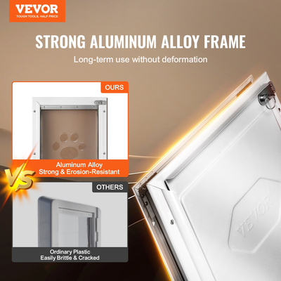VEVOR Pet Door for Door with Lock and Magnetic Flap System Πλαίσιο αλουμινίου Large