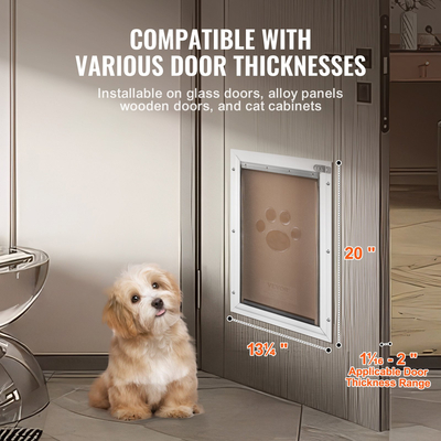 VEVOR Pet Door for Door with Lock and Magnetic Flap System Πλαίσιο αλουμινίου Large
