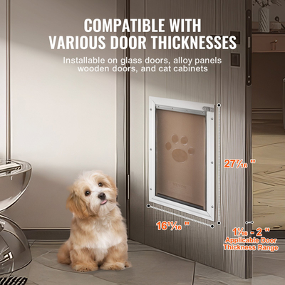 VEVOR Pet Door for Door with Lock and Magnetic Flap System Πλαίσιο αλουμινίου XL