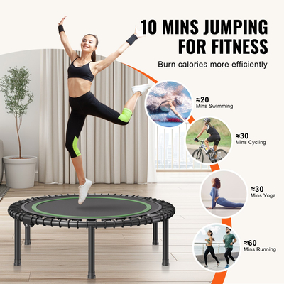 VEVOR 40&quot; Πτυσσόμενο Mini Fitness Trampoline Adults Indoor Exercise Rebounder