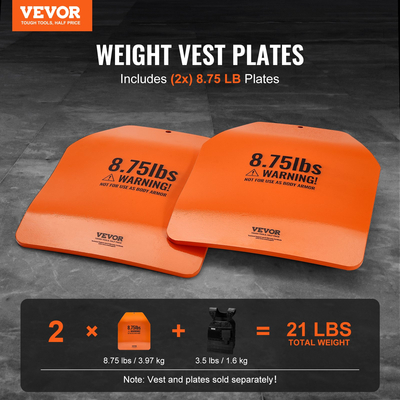Πλάκες γιλέκου VEVOR Curved Weight for Strength Training Workout 2x8,75 LB Plates