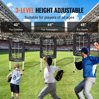 VEVOR 9 Hole Baseball Net, 21&quot;x29&quot; Softball Baseball Training Equipment for Hitting Pitching Practice, Heavy Duty Height Adjustable Trainer Aid with Strike Zone &amp; 4 Ground Stakes, για νέους ενήλικες