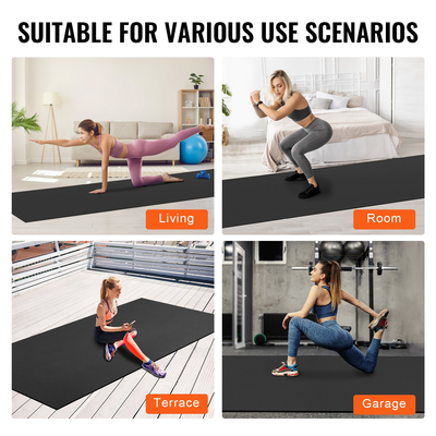 VEVOR Exercise Mat, αντιολισθητικό χαλάκι γιόγκα Gym Fitness Pilate Workout Mat (12x6ft)
