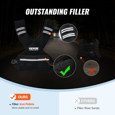 VEVOR 11-20lb Ρυθμιζόμενο γιλέκο με βάρος για άνδρες Γυναίκες Προπόνηση δύναμης τρέξιμο