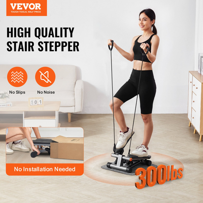 Βήμα σκάλας VEVOR για άσκηση στο σπίτι Mini stepper με ζώνη αντίστασης