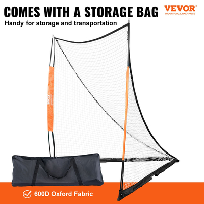 VEVOR Lacrosse Goal, 6&#039; x 6&#039; Lacrosse Net, Φορητό γκολ λακρός με τσάντα μεταφοράς, Fiberglass Rod Backyard Lacrosse Training Equipment, Easy Setup Collegiate Goal, Ιδανικό για προπόνηση ενηλίκων νέων