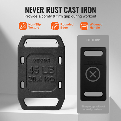 VEVOR Χυτοσίδηρο Ruck Weights for Rucking Weight Plate with Handle 45LB Single
