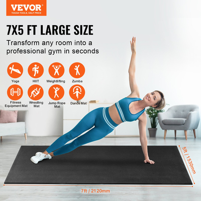 VEVOR Exercise Mat, αντιολισθητικό χαλάκι γιόγκα, γυμναστήριο, πιλάτο, γυμναστήριο (7x5 πόδια)
