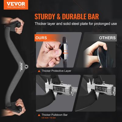 VEVOR LAT Pulldown Bar Tricep Handle Attachment V-bar Μηχάνημα καλωδίου για το σπίτι γυμναστήριο