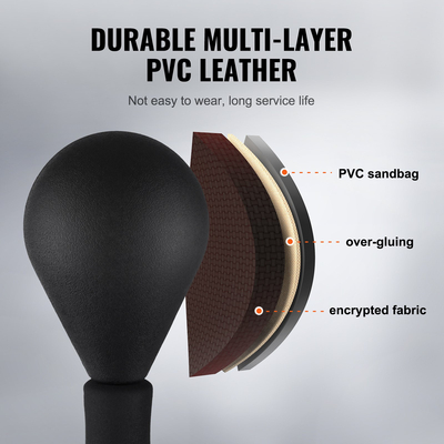 Τσάντα μποξ VEVOR, τσάντα πυγμαχίας Reflex για εφήβους και ενήλικες, ρυθμιζόμενο ύψος σετ τσάντα ελεύθερης στάσης με γάντια και βάση του μποξ, τσάντα ταχύτητας για προπόνηση, εξοπλισμός πυγμαχίας, ανακούφιση από άγχος και γυμναστική