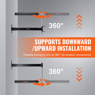 VEVOR Wall Mount Boxing Spinning Bar, Ρυθμιζόμενη Spinning Bar, Boxing Speed ​​Trainer με γάντια, Black Reflex Boxing Bar, Boxing Training Equipment for Kickboxing, MMA, Stress Relief, Fitness