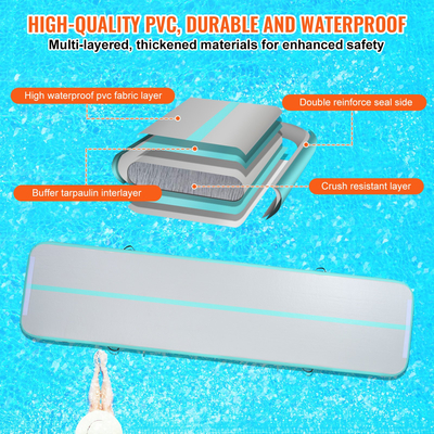 VEVOR 13FT Air Track Φουσκωτό Προπόνηση Πτυσσόμενο Γυμναστικό χαλάκι γυμναστικής με αντλία