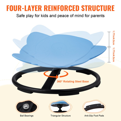 VEVOR Elephant Παιδική καρέκλα περιστρεφόμενη καρέκλα 220 λίβρες Αισθησιακή περιστρεφόμενη καρέκλα Μπλε κάθισμα