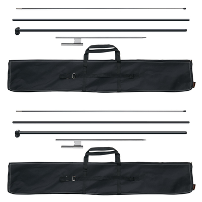 VEVOR Feather Flag Pole Kit 2 Packs Swooper Flag Pole 12,7 ft with Ground Stakes
