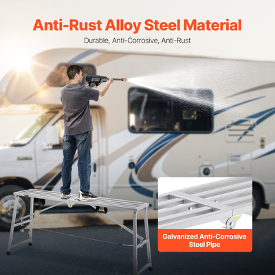 Πλατφόρμα εργασίας VEVOR Ρυθμιζόμενο ύψος Φορητή Πλατφόρμα Σκαλωσιάς Φορτίο 800 lb